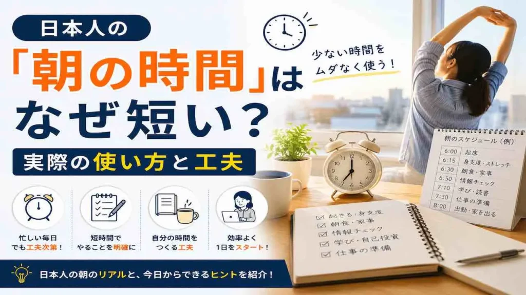 日本人の「朝の時間」はなぜ短い？実際の使い方と工夫