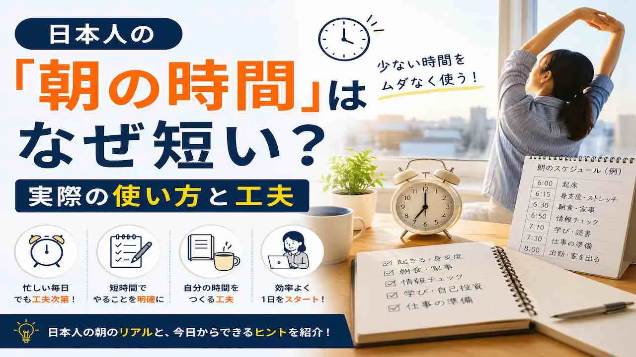 日本人の「朝の時間」はなぜ短い？実際の使い方と工夫