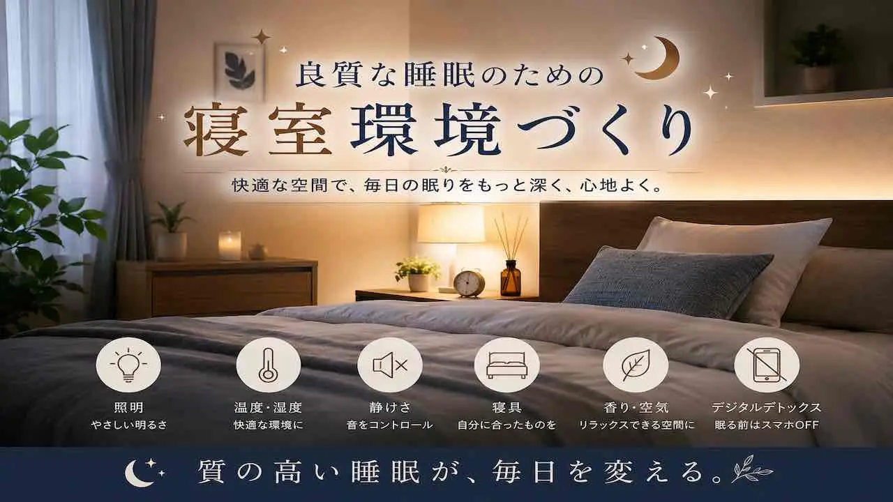 良質な睡眠のための寝室環境づくり