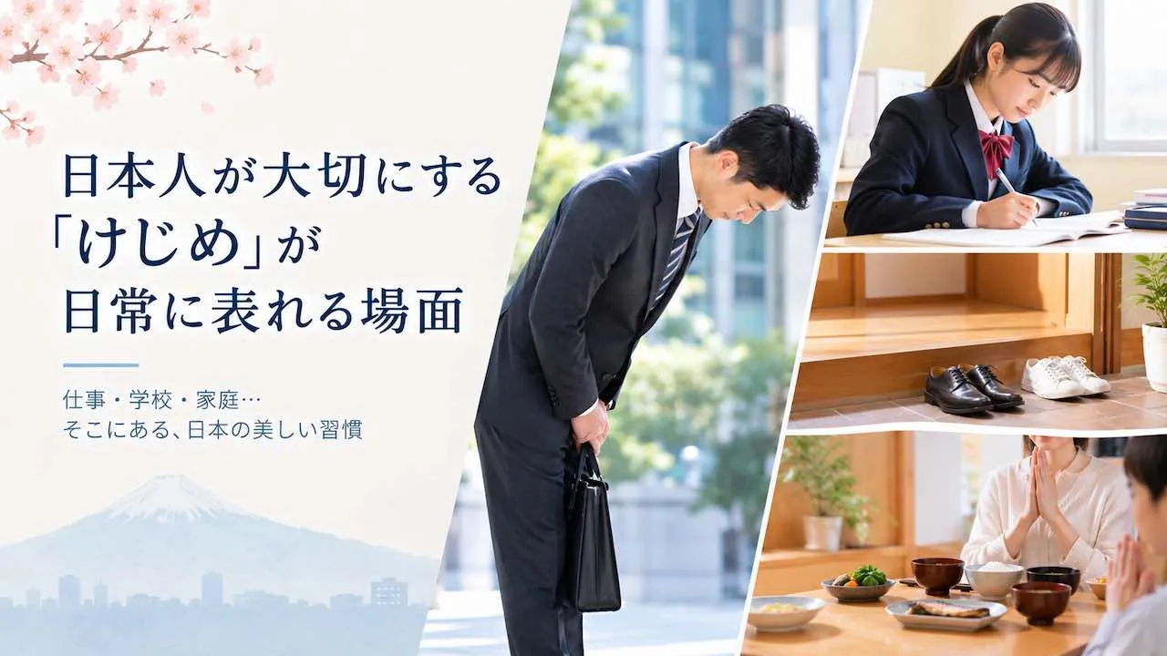 日本人が大切にする「けじめ」が日常に表れる場面